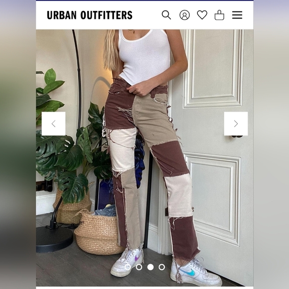 Jaded London brown patchwork jeans sz 24 from Urban Outfitters - Picture 1 of 10